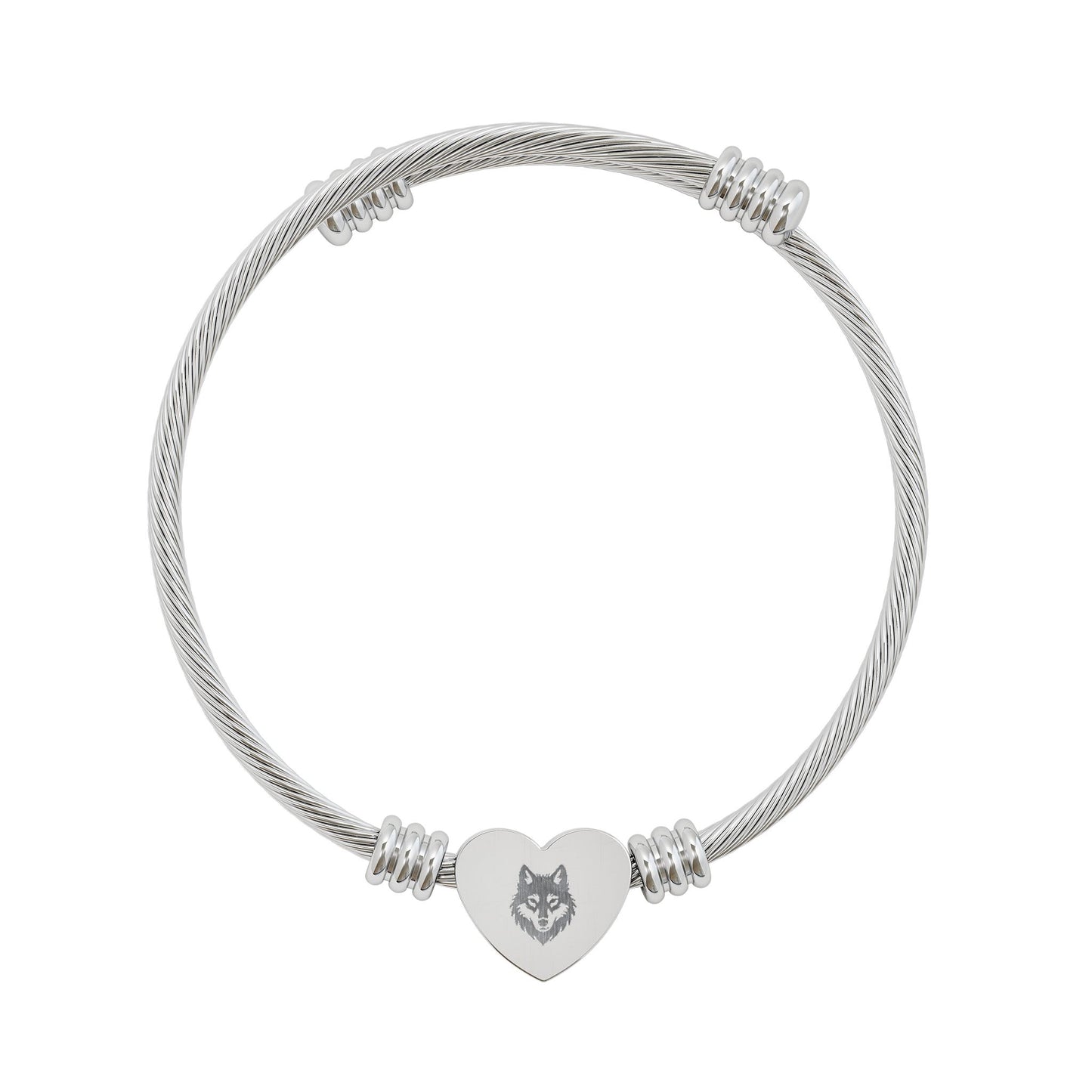 Heart Cuff Bracelet Beast (Engraving)