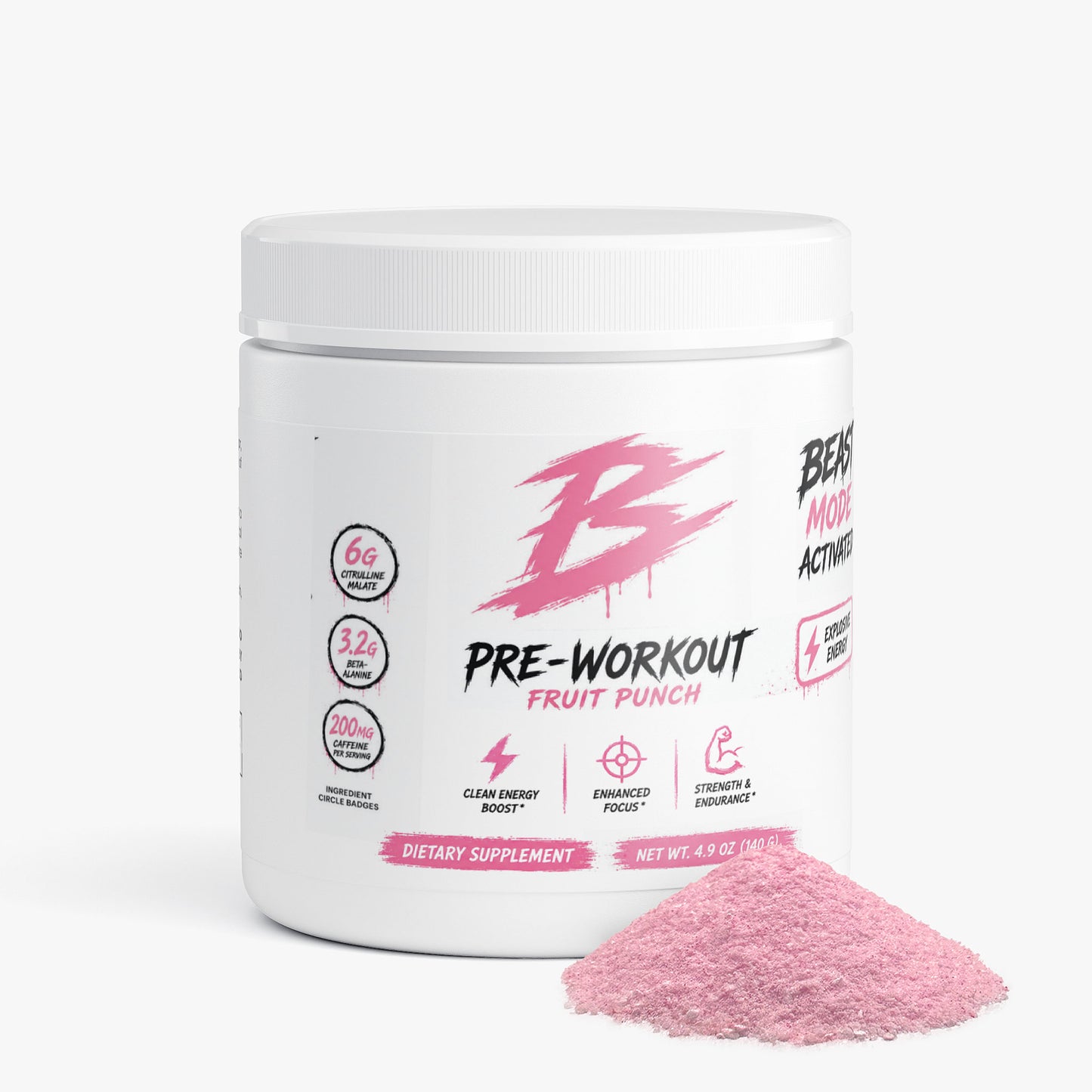 Pre- workout Powder (Fruit Punch)