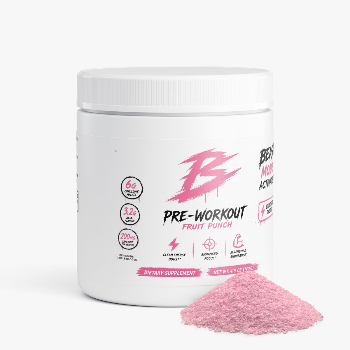 Pre- workout Powder (Fruit Punch)